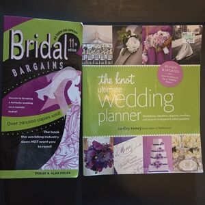 2 Book BUNDLE- Bridal Bargains and THE KNOT Wedding Planner Books
